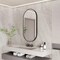 40 x 20'' Wall Decor Mirror for Bathroom Black Metal Frame Horizontal/Vertical